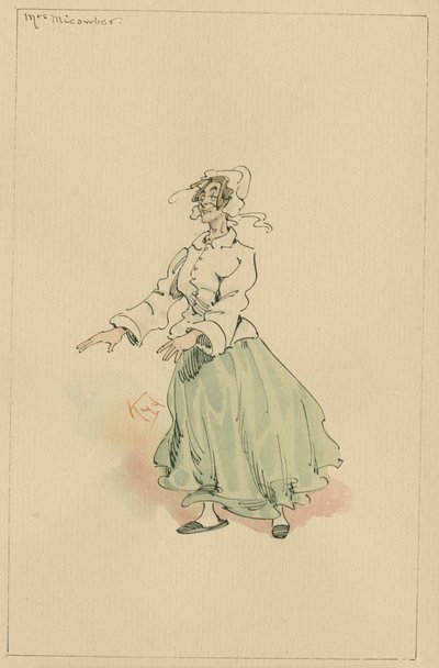 Mrs Micawber by Joseph Clayton Clarke